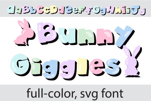 Bunny Giggles: A Playful 3D Color Font for Creative Projects