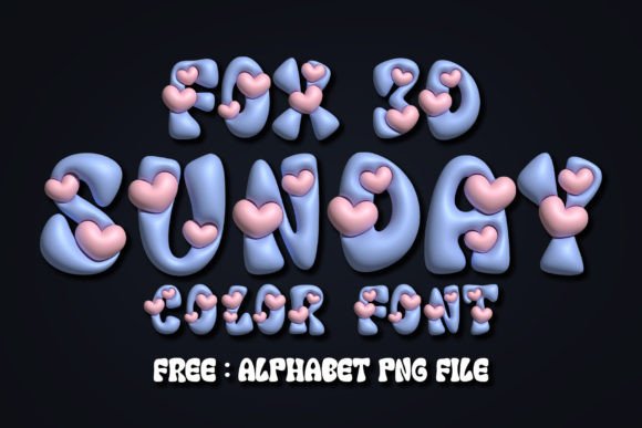 Fox Sunday 3D: A Playful Color Font for Heartfelt Designs