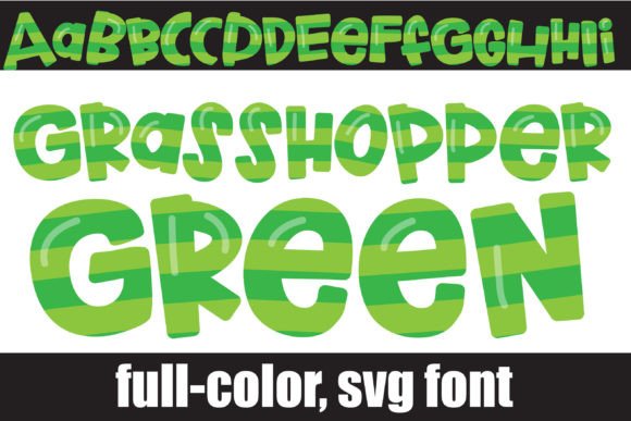 Grasshopper Green: A Whimsical Stripe Font for Bold Projects
