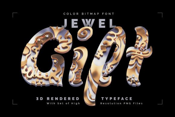 Jewel Gift: A 3D Gold & Silver Font for Bold Branding
