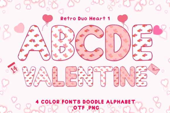 Retro Duo Heart 1: A Playful Serif with Vintage Charm