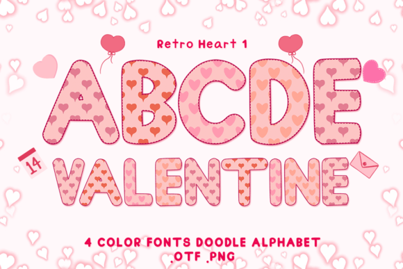 Retro Heart 1: The Adorable Color Font for Valentine's Day and Beyond