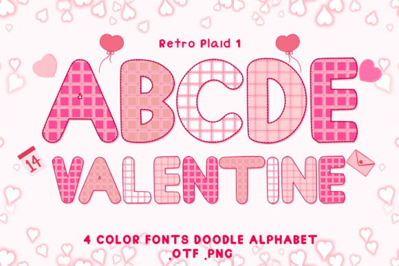 Retro Plaid 1: A Cozy, Creative Font for Valentine's & Beyond