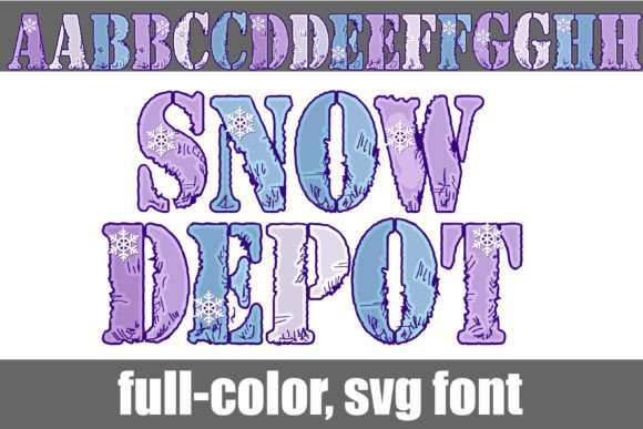 Snow Depot: A Grungy, Stenciled Serif for Winter Projects