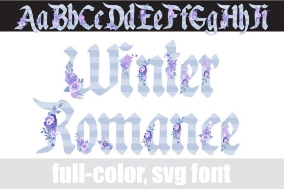 Winter Romance: A Floral Formal Font for Elegant Designs